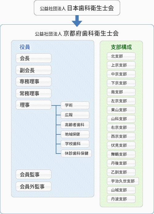 京都府歯科衛生士会 組織・支部構成